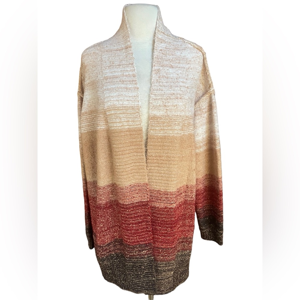 Peace Love World Open Front Duster Cardigan